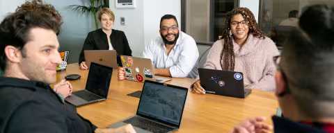 Group of people meeting in a conference room